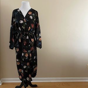 Long floral cardigan